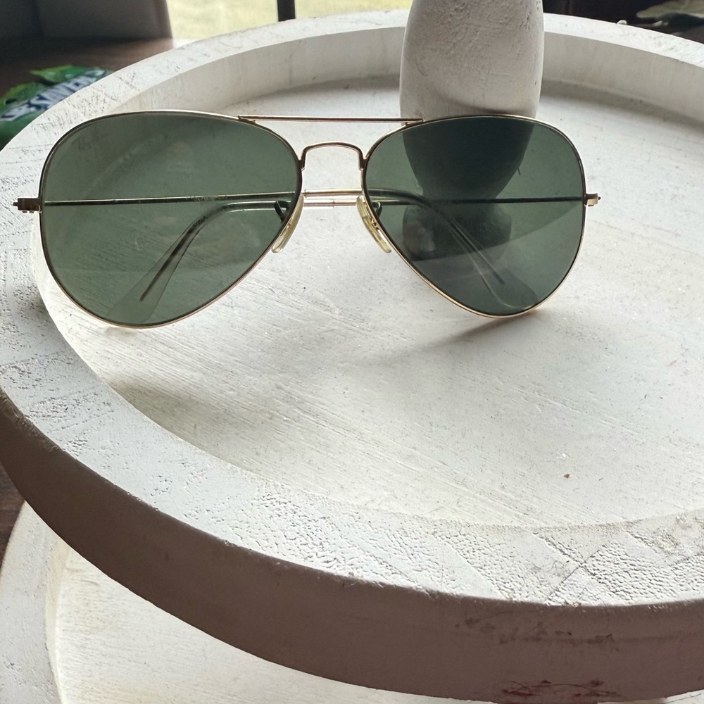 Classic Aviator Ray Ban Sunglasses - Gold Frame